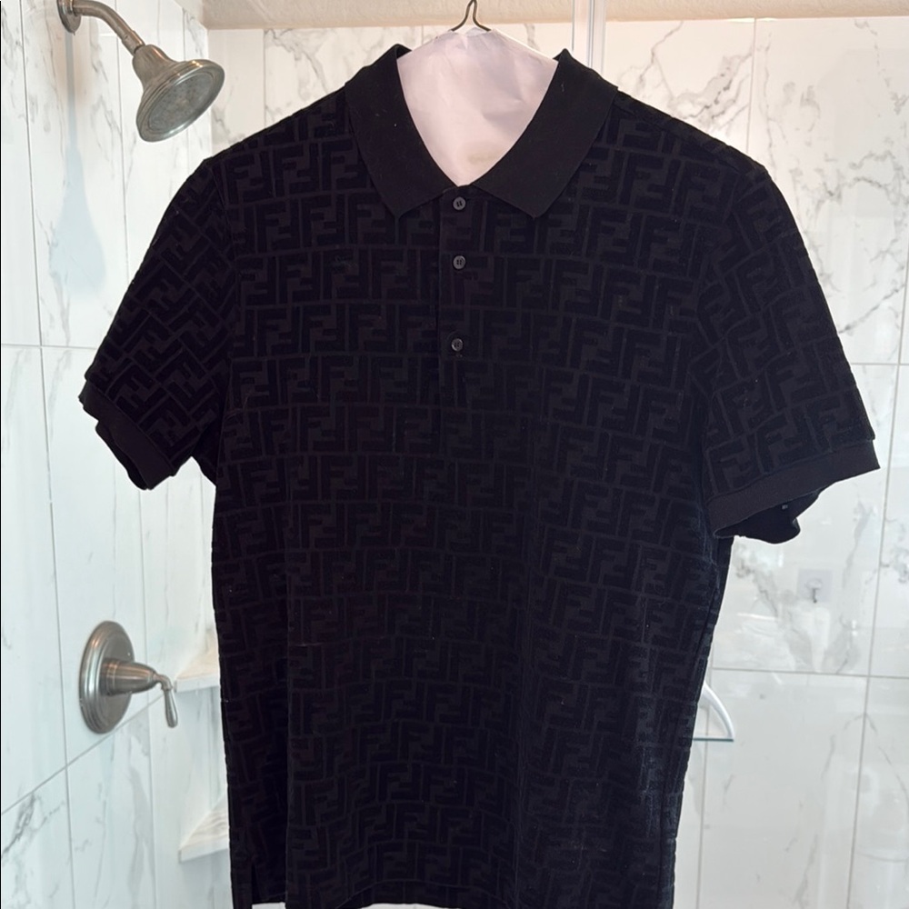 Fendi Black Polo Shirt Classic Style
